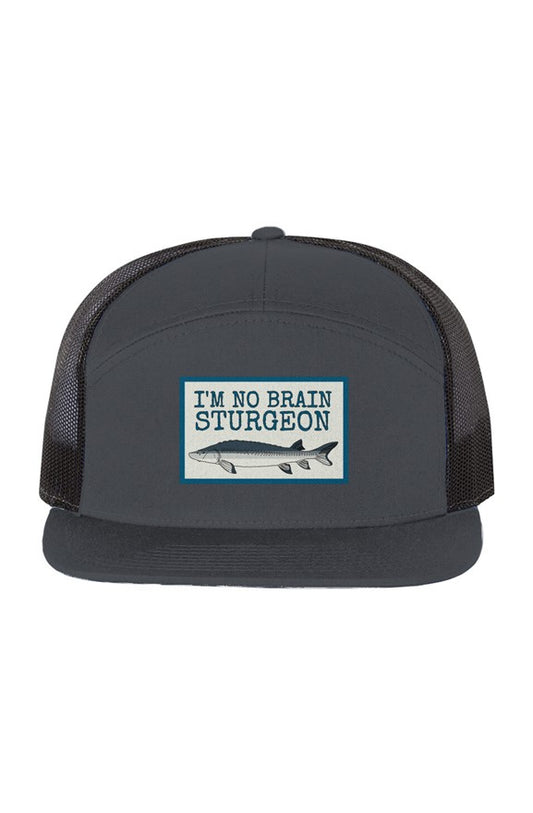 I'm No Brain Sturgeon, Trucker Hat in Grey